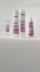 Goldwell Dualsenses Color product range displayed on a grey background
