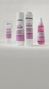 Goldwell Dualsenses Color product range displayed on a grey background