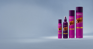 Group shot of Goldwell's Sprüghold Hair Styling range, including the Classic and Non-Aerosol hairsprays that offer an environmentally conscious yet lasting hair styling option