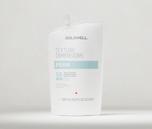 Packshot of Goldwell's Texture Dimensions Perming lotion in Perm SD - Slightly Damaged for permanent color-treated hair, low level of highlights or heat-damaged hair 500ml