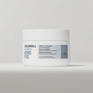 Product shot of Goldwell's Dualsenses Bond Pro 60 Sec Treatment that provides intensive strengthening for weak and fragile hair prone to breakage