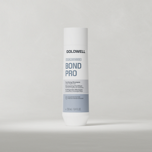 Product shot of Goldwell's Dualsenses Bond Pro Fortifying Shampoo 250ml that strengthens weak and fragile hair prone to breakage