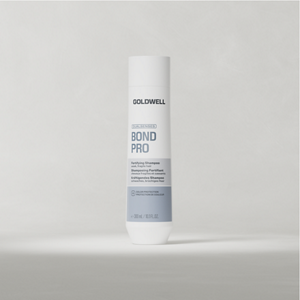 Product shot of Goldwell's Dualsenses Bond Pro Fortifying Shampoo 250ml that strengthens weak and fragile hair prone to breakage
