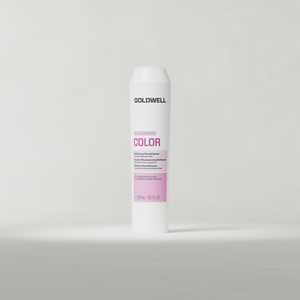 Goldwell Dualsenses Color Conditioner 300 ml tube standing upright on a light grey studio background.