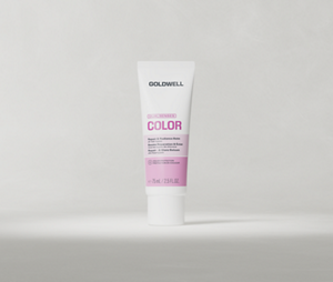 Goldwell Dualsenses Color Balm 75 ml tube standing upright on a light grey studio background.