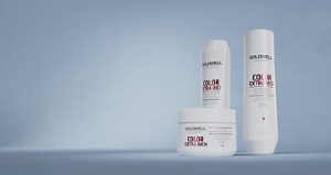 Groupshot of the dualsenses color-extra-rich Product Range by Goldwell.