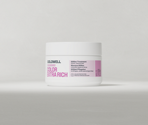 Goldwell Dualsenses Color Extra Rich 60 Second Treatment 200 ml jar shown on a soft light grey studio background.