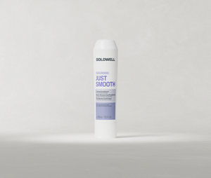 Goldwell Dualsenses Just Smooth Conditioner 300 ml tube standing upright on a soft light grey studio background.