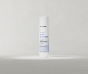 Goldwell Dualsenses Pure Hydration Shampoo 300 ml bottle standing upright on a light grey studio background.