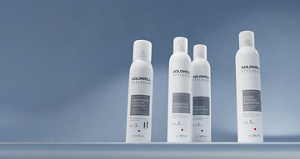Groupshot of the stylesign hairspray Product Range by Goldwell.