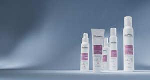 Groupshot of the heat-styling Products Range by Goldwell