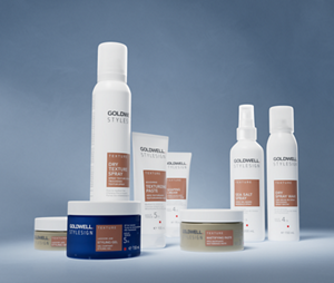 Groupshot of the stylesign texture Product Range by Goldwell.