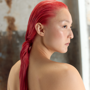 Model posing for Color of The Year News Product by Goldwell