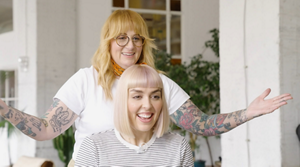 Model posing for Blonde Made Better Product by Goldwell