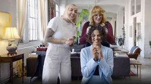 Model posing for Blonde Made Better Product by Goldwell