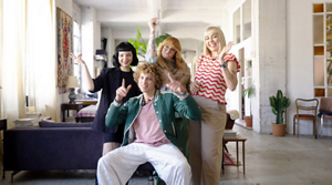 Model posing for Blonde Made Better Product by Goldwell