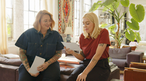 Model posing for Blonde Made Better Product by Goldwell