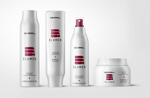 Goldwell Elumen Care bottles and pot