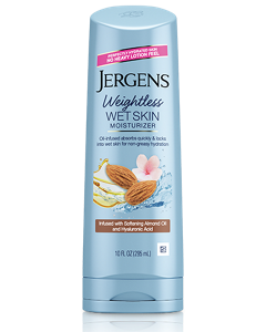 Jergens Wet Skin Moisturizer Original Scent With Original Cherry Almond Essence, 10 FL. OZ