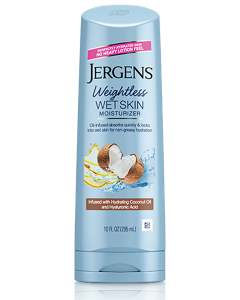 JERGENS Wet Skin Moisturizer with Refreshing Coconut Oil, 10 FL. OZ