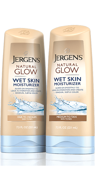Natural Glow Wet Skin Moisturizer After Shower Moisturizer Jergens