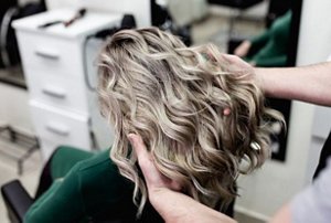 Ash brown and smoky toned balayage on dark hair