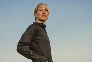 Older woman with a short blonde bob