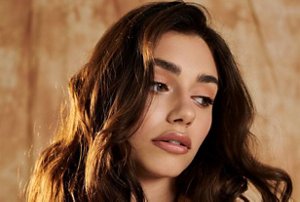 Beautiful woman with dark brown hair