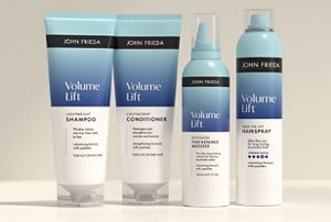 John Frieda's Volume Lift range against a neutral background