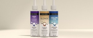 Range of John Frieda post-shampoo Silk Water rinses