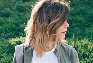 Businesswoman with a long layered bob