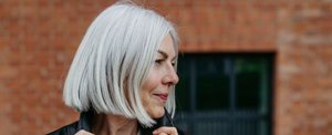 Woman in her 70s with a thick-looking long bob