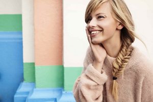 beautiful woman with braided hair