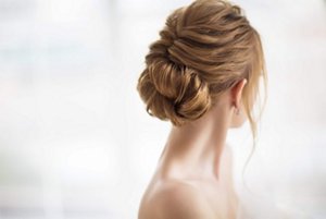 Woman with a stylist wedding hairstyle