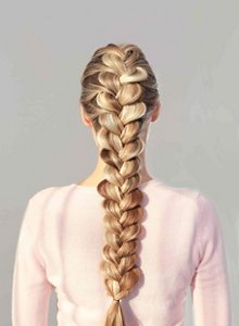 blonde woman with braided hair