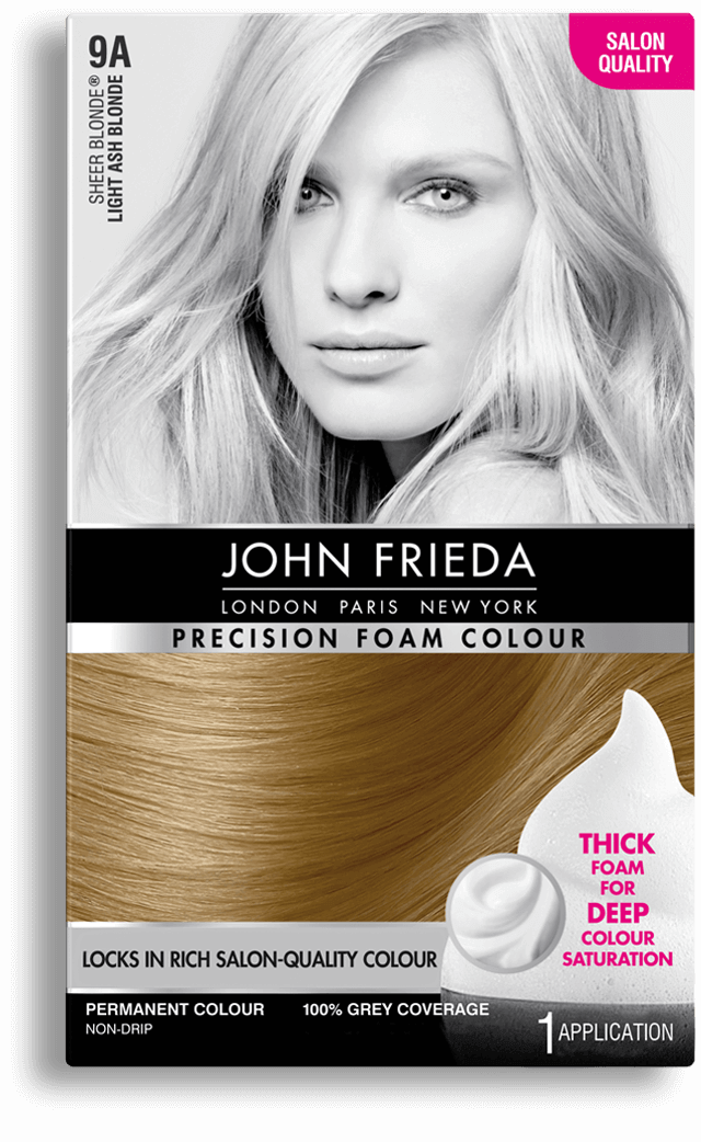 Precision Foam Colour 9a Sheer Blonde Light Ash Blonde John Frieda