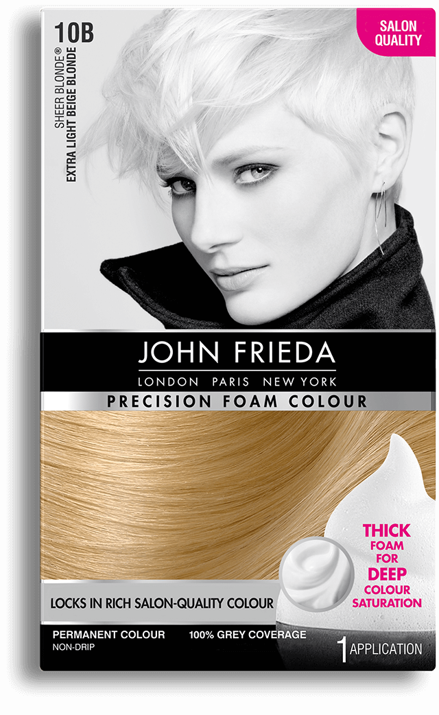 Precision Foam Colour 10b Sheer Blonde Extra Light Beige Blonde John Frieda