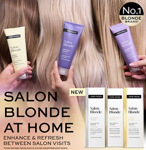 Set of three John Frieda blonde toners for platinum, champagne and honey blonde hair