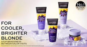 John Frieda range of Violet Crush purple toning products for blonde hair