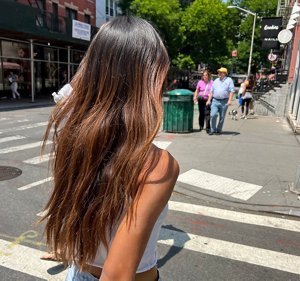 Balayage on brown hair