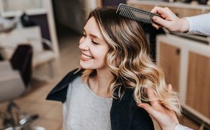 Brown hair with caramel highlights