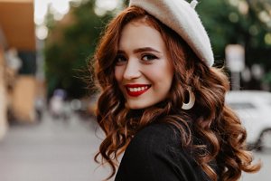 Red hair with copper highlights