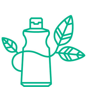 Icon of bottle with plant looped around